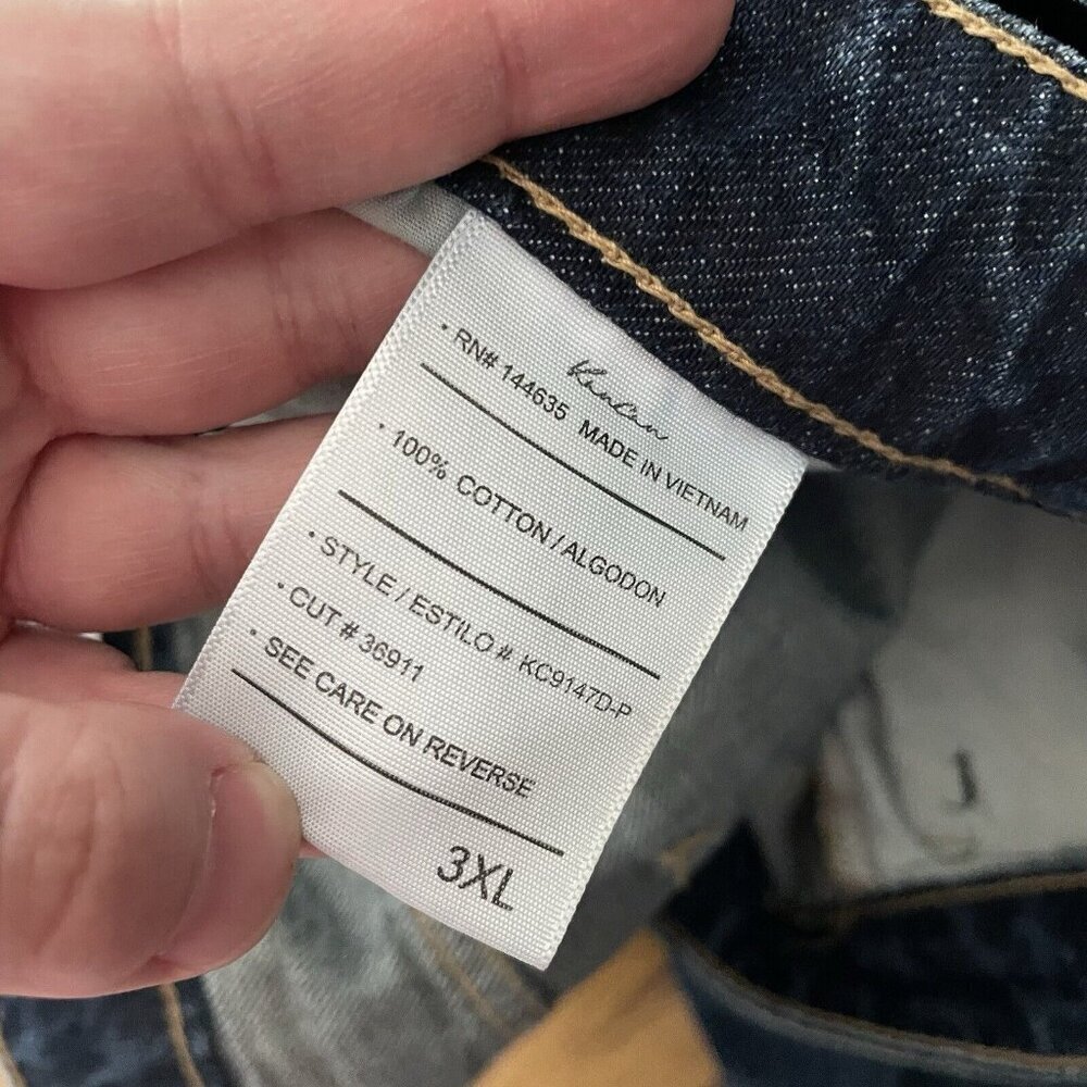 KanCan Womn 3XL Dark Wash Distressed Denim Relaxed High Rise Girlfriend Jean NWT - Picture 11 of 12
